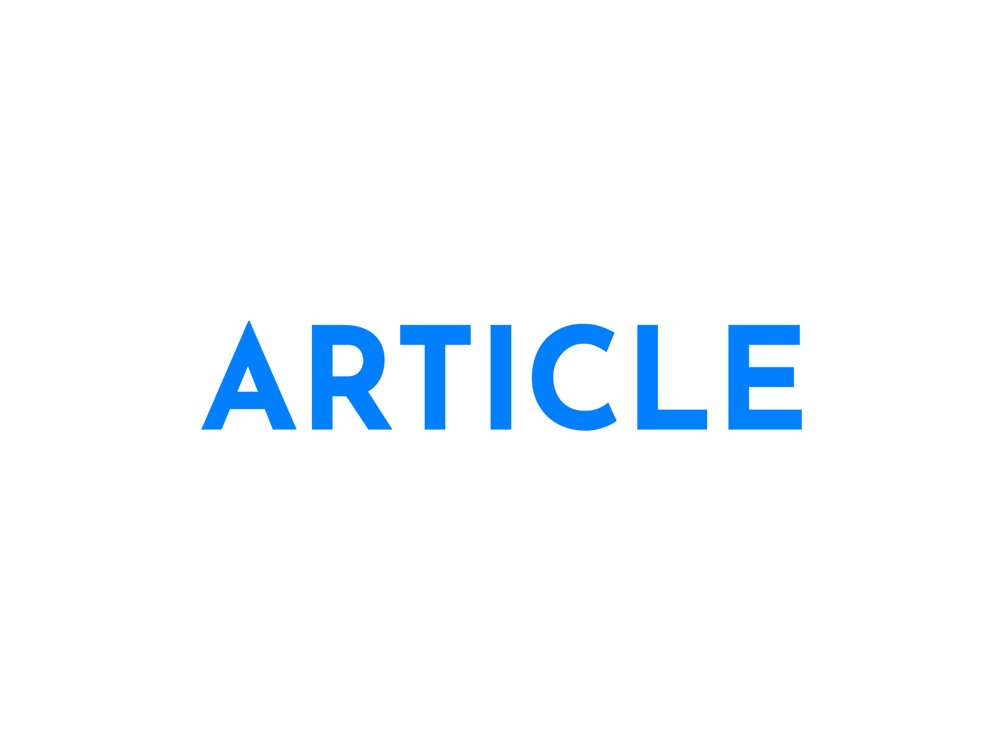 About ARTICLE About ARTICLE